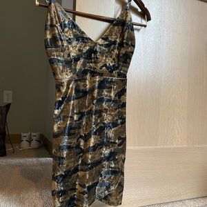 Superdown velvet camo dress